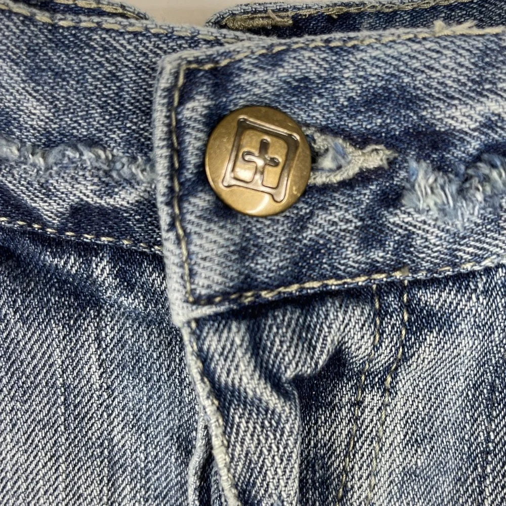 KSUBI Boyfriend Short Midnight & Dusted NEW Size 27 Distressed Denim Jean Shorts